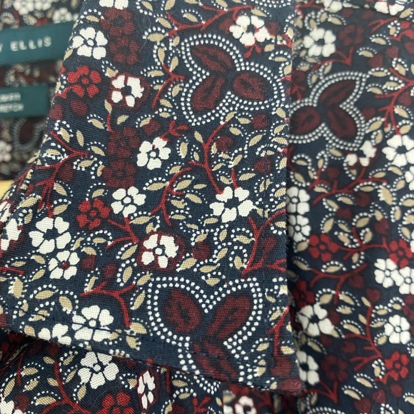 Perry Ellis Floral Button Down Shirt Size Large - Picture 6 of 8